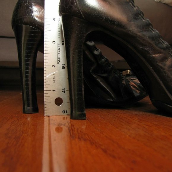 NEW Tory Burch Marie 4" Black Nappa Italian Leather Heel with Bow 9.5 - Picture 9 of 14